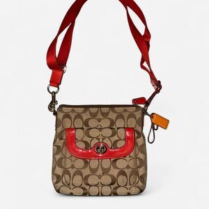 Coach Women's Brown and Red Bag